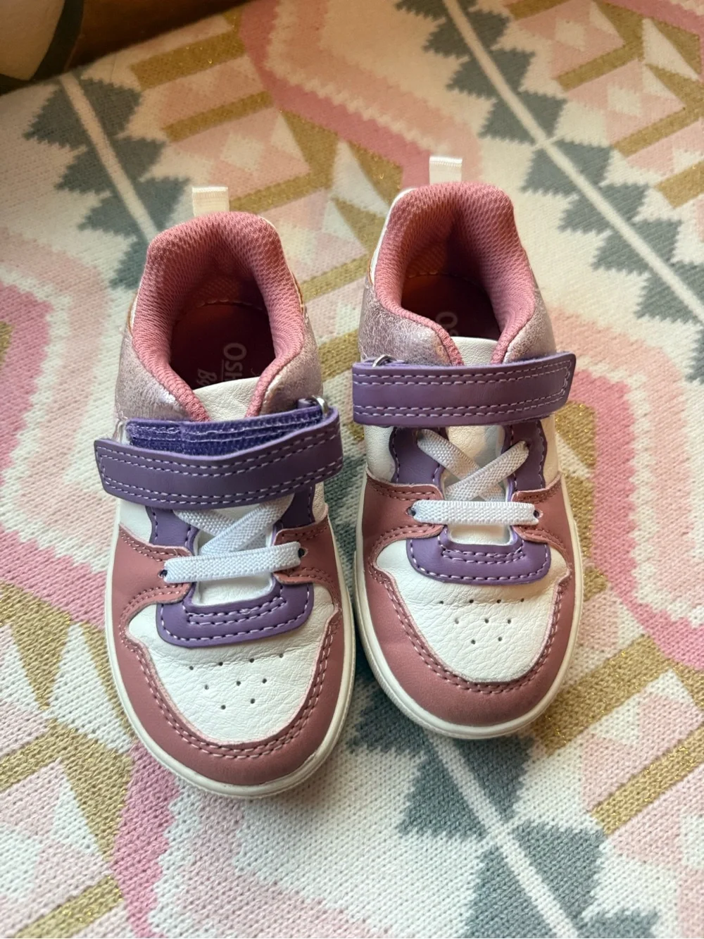 OshKosh B'gosh Pink, Purple & White Toddler Sneakers